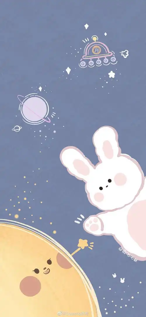 分享一些可爱的兔兔竖屏壁纸