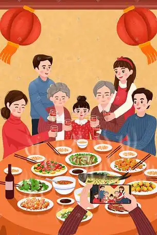 卡通新春人物插画-卡通新春人物配图-千库网