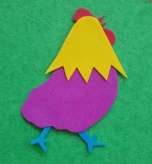 儿童手工剪纸大公鸡的方法步骤图解(图文教程)