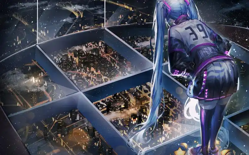 甜美养眼初音未来桌面壁纸