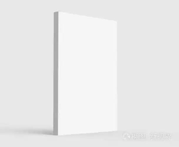 3d. 渲染精装书, 在浅灰色背景下独立的单书样机