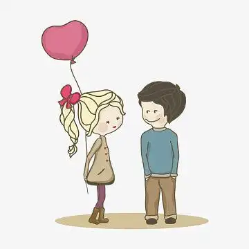 矢量恋爱中的小情侣