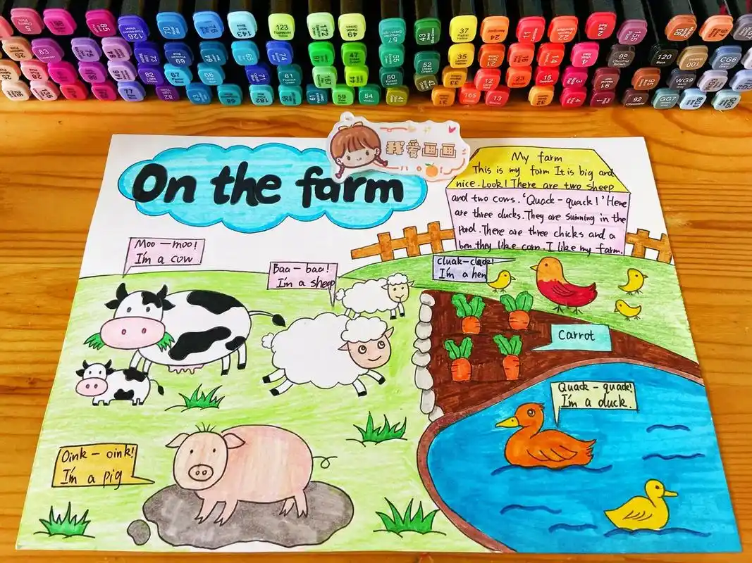 on the farm英语小报.小学四年级英语小报,农场小报 - 抖音