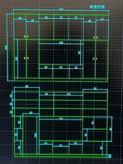 可参考自己画所有柜子图纸等木工进厂