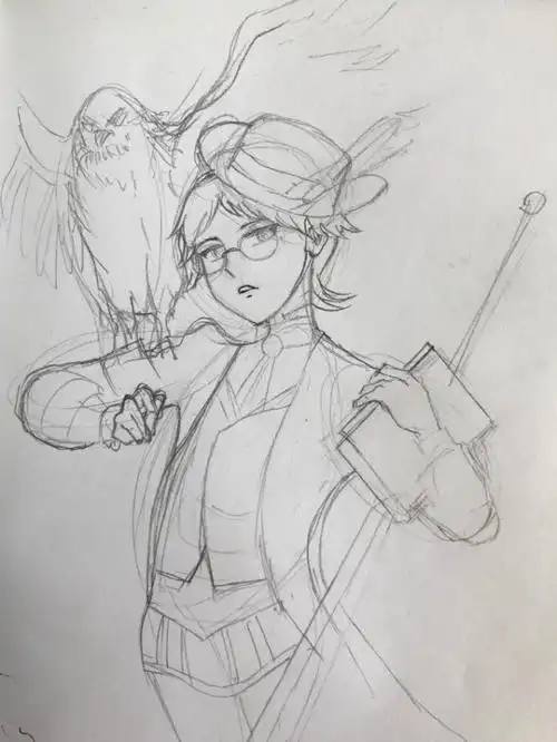 王室教师海涅彩铅画画法王室教师海涅怎么画王室教师海涅手绘教程图片