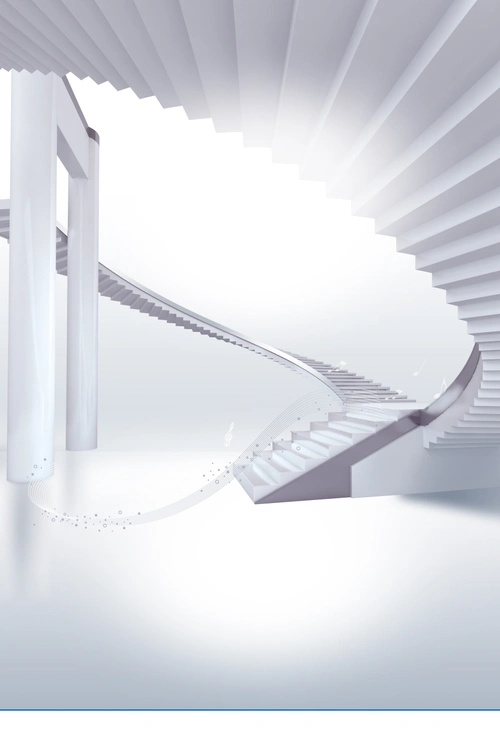 简约白色楼梯背景素材