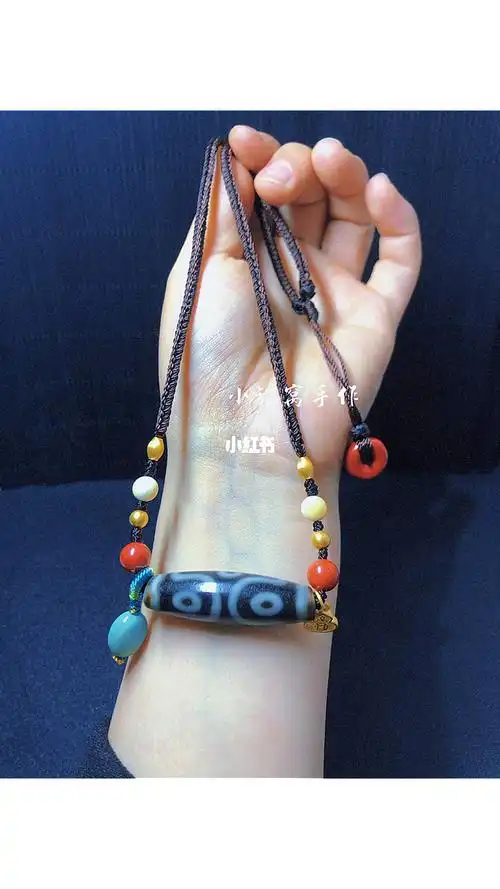 天珠搭配纯手工编织天珠锁骨链小红书爆款天珠搭配纯手工编织天珠吊坠