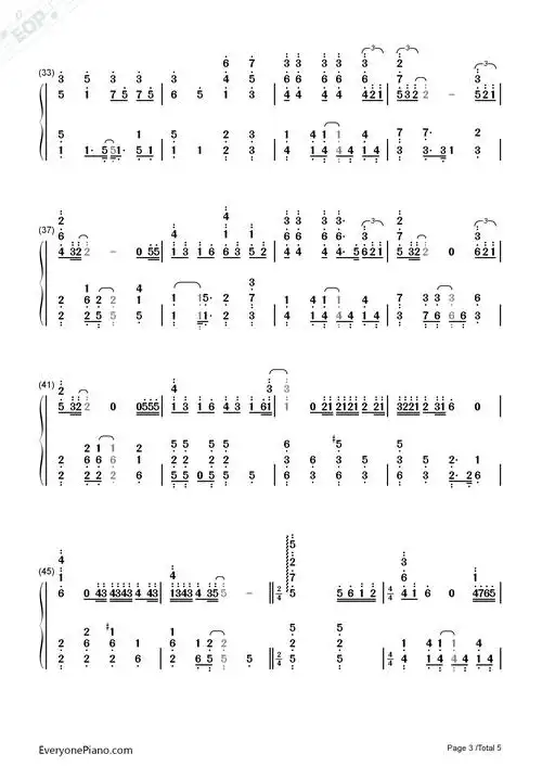 rain-金泰妍双手简谱预览3