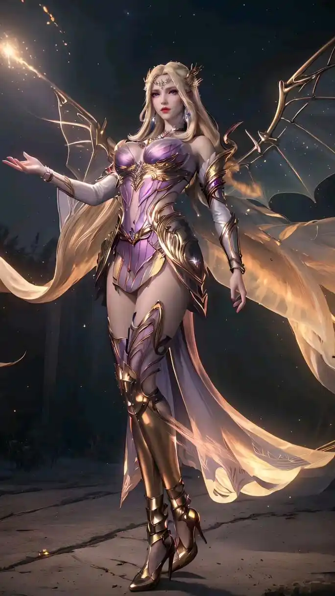 斗罗大陆##动漫头像和壁纸#  武魂殿天使之神千仞雪手机高清壁纸