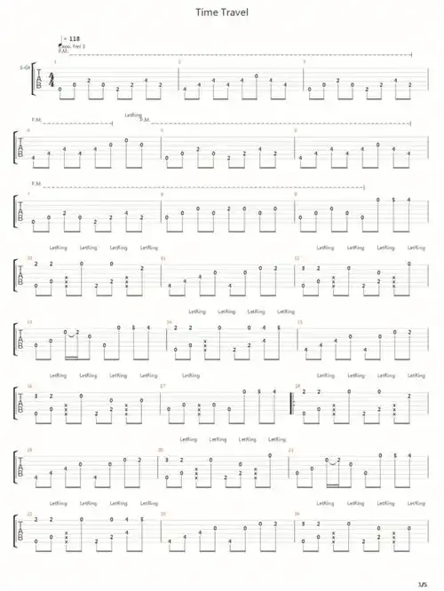 timetravel吉他指弹谱