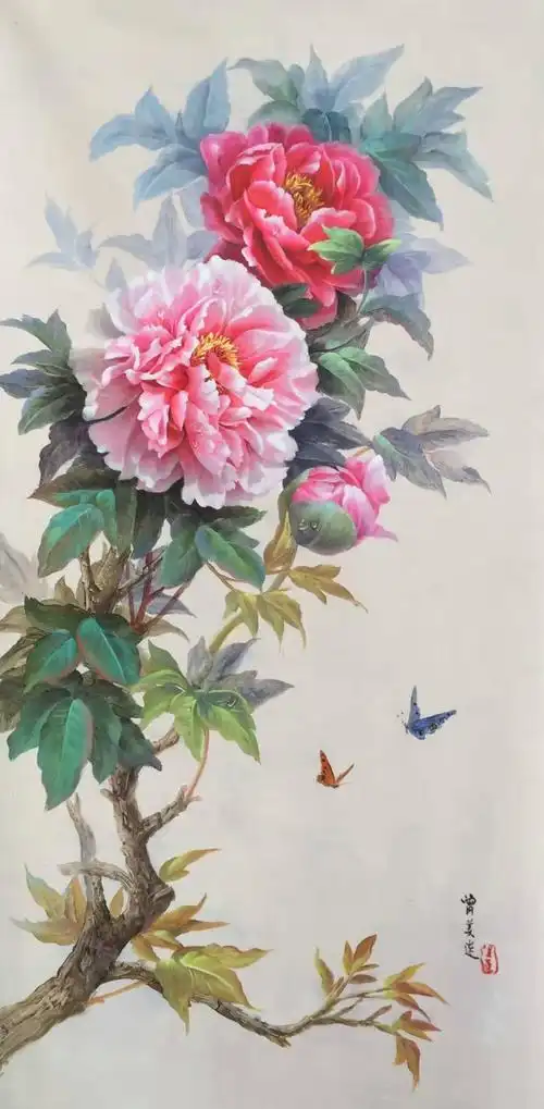 雍容华贵,富丽端庄——一组牡丹花油画欣赏.