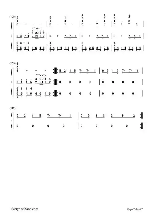 undertaleundertaletheme双手简谱预览7