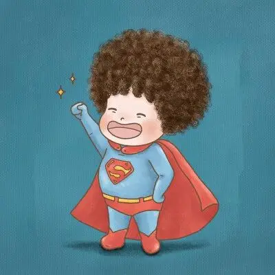 这超人有个圆圆肚子太可爱了o(≥v≤)o cr可爱卡通情侣头像
