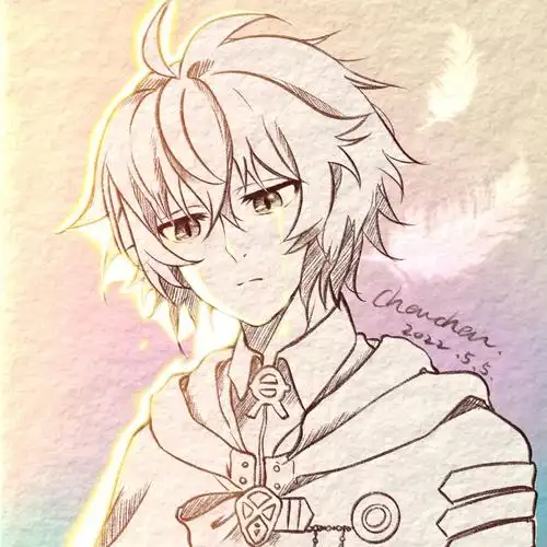 教你画动漫男生米迦附过程图