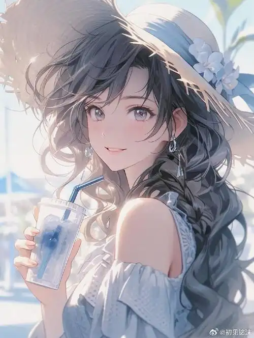 女生头像_侧面特写97#动漫