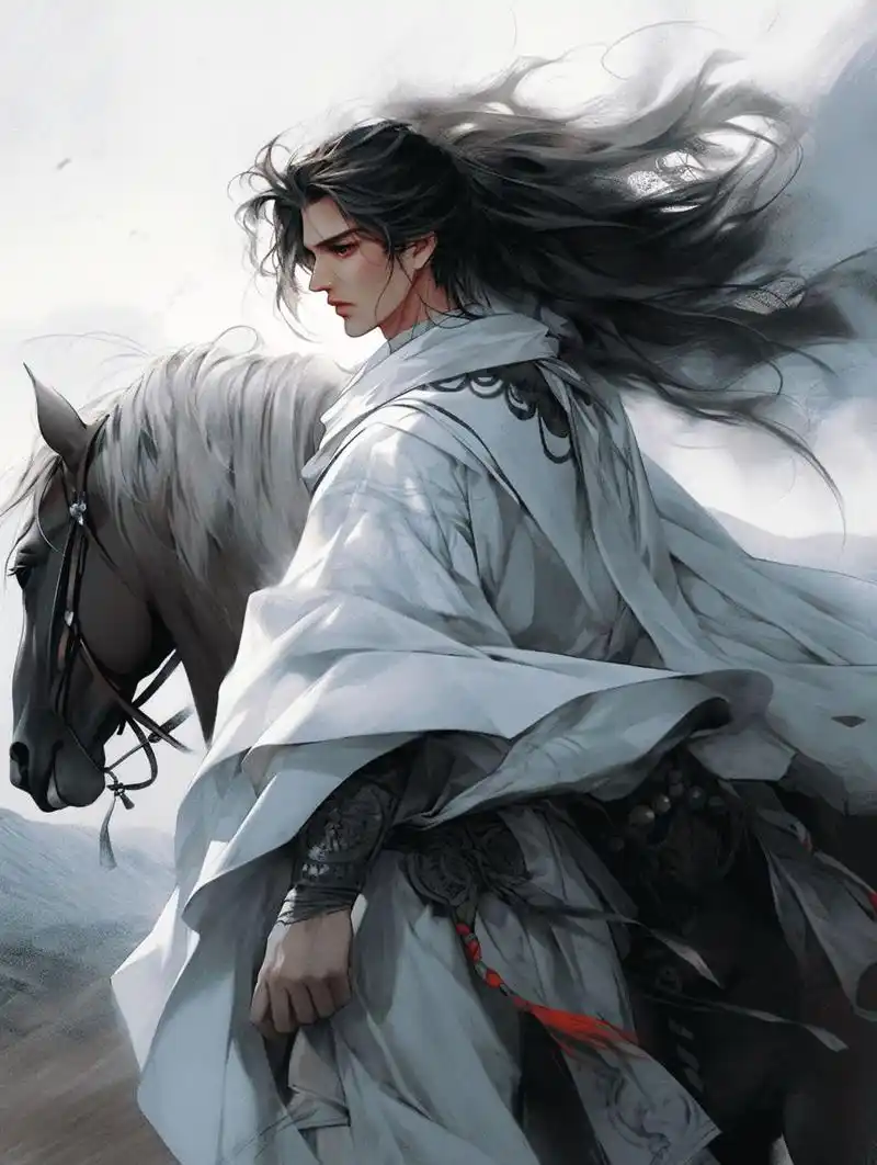 ai古风骑马少年