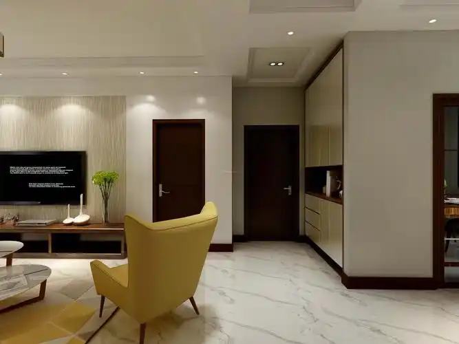 绿地滇池国际健康城120平米现代风格三居室装修效果图