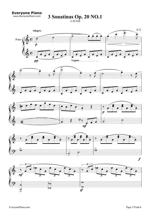 库劳小奏鸣曲op.20 no.1-库劳