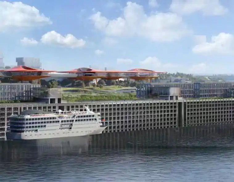 寸滩国际邮轮母港,位于重庆市朝天门下游约5公里的长江左岸,原寸滩