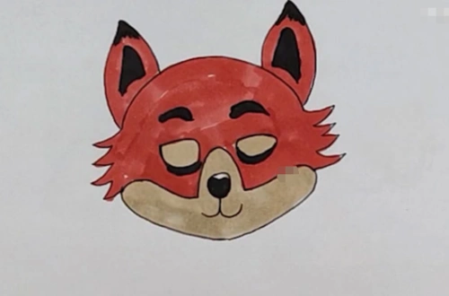 狐狸头简笔画怎么画