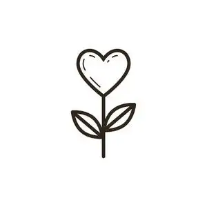 圆形框架内黑白简单矢量线艺术轮廓标志五叶樱桃花简单的墨水几何图案