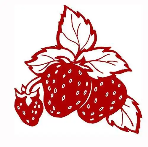 红色草莓墙贴 车贴 经典搞怪外贸 黑色白色车窗玻璃贴纸 al971