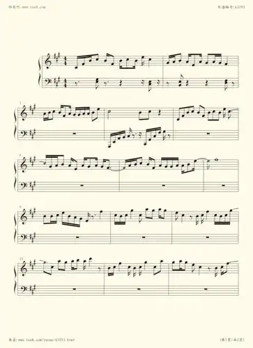 钢琴谱:冠世一战(主旋律)