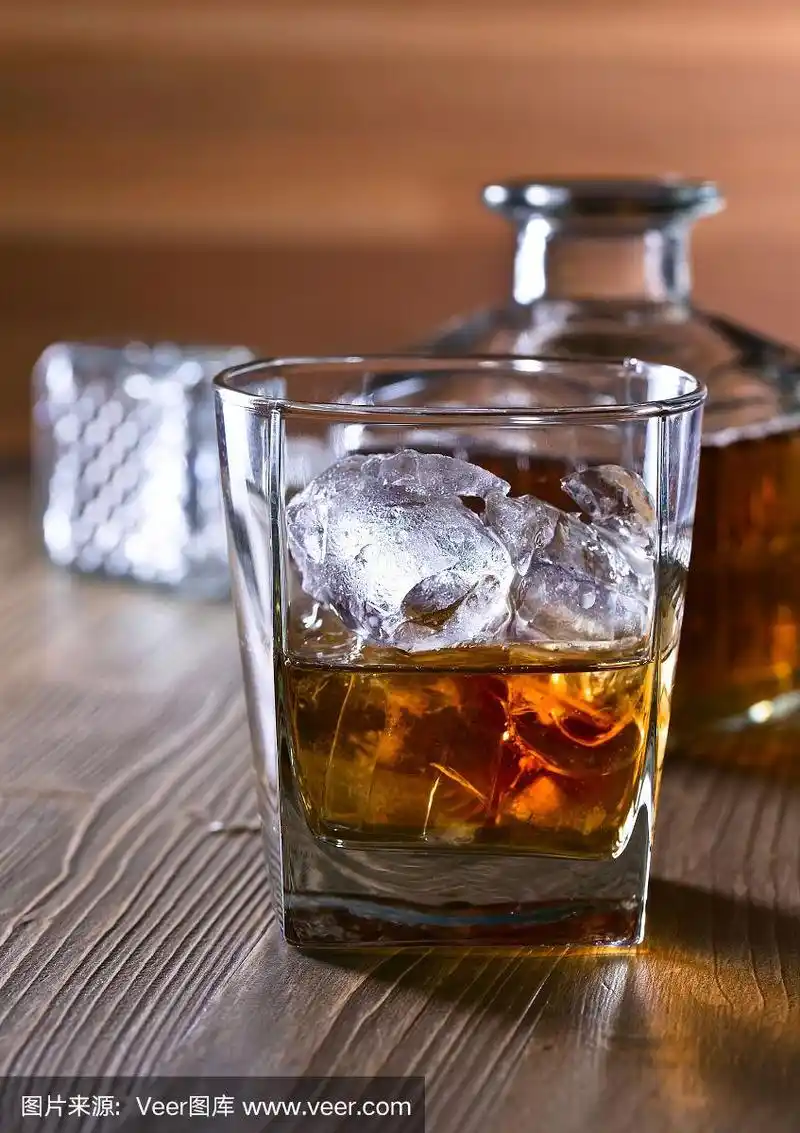 威士忌,玻璃杯,冰,自然,蒸馏酒厂