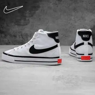 耐克nike男鞋2023秋冬款复古休闲鞋高帮运动板鞋休闲鞋dd0162100白色