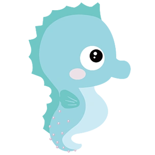 卡通可爱动物海洋动物海马