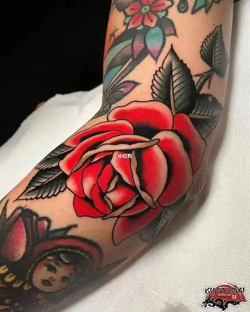 深圳纹身oldschool玫瑰花