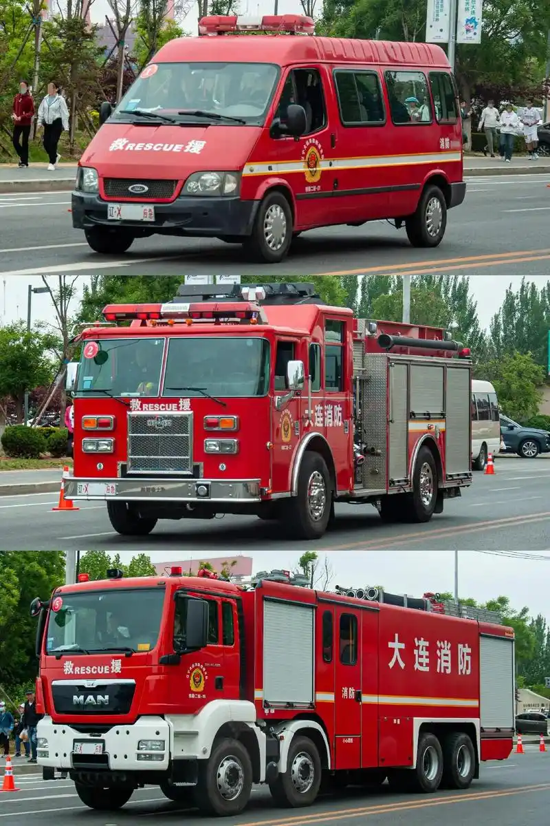 国际中体联足球世界杯开幕式现场消防车