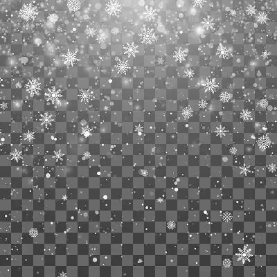 创意雪花元素下雪背景png素材