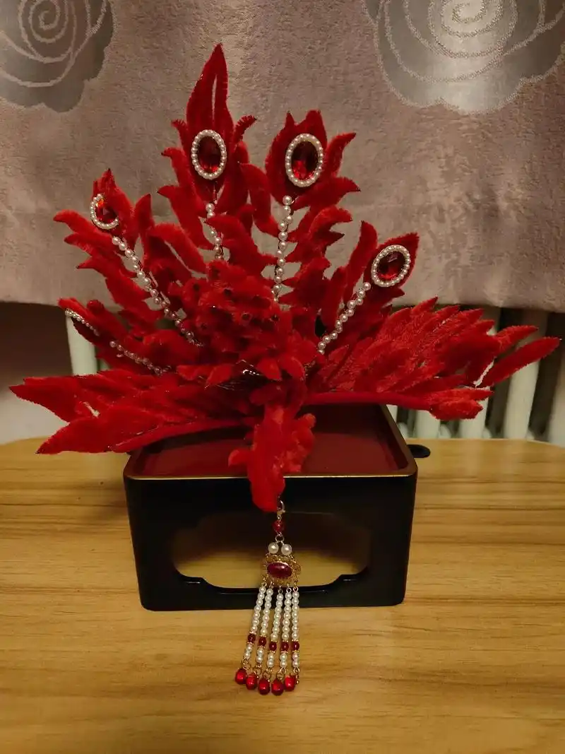 手工凤冠～超美的～#手工diy #爱手工爱生活 #手工 #发 - 抖音