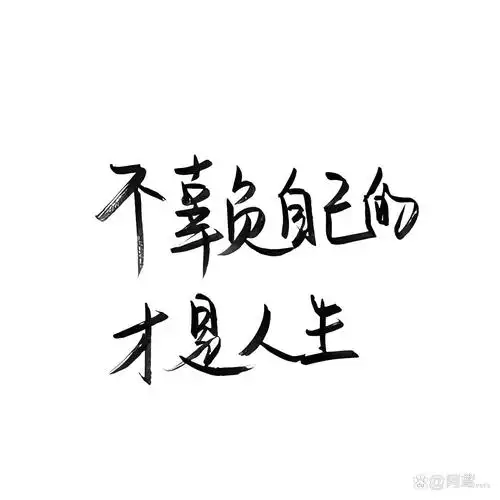 背景图分享# 白底黑字丨"不辜负自己的才是人生"