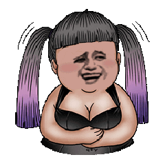 双马尾小人脸红 gif_gif_马尾_脸红_小人表情