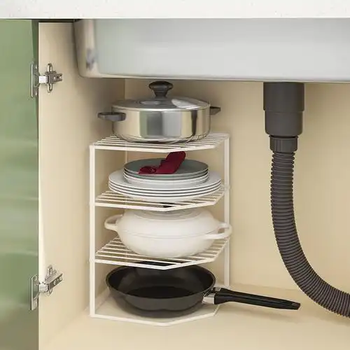 增高款收纳架锅架厨房家用多层放锅架子置物架转角锅具收纳神器台面