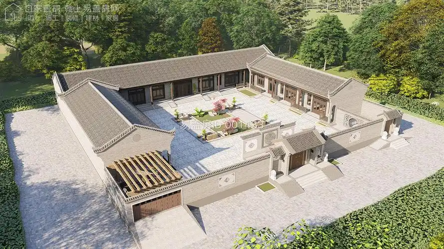 四川广元牟家中式三合院_别墅图纸设计 - 图纸中心 - 易盖房