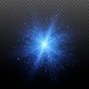 闪闪发光的星爆.蓝色光圈纹理照片
