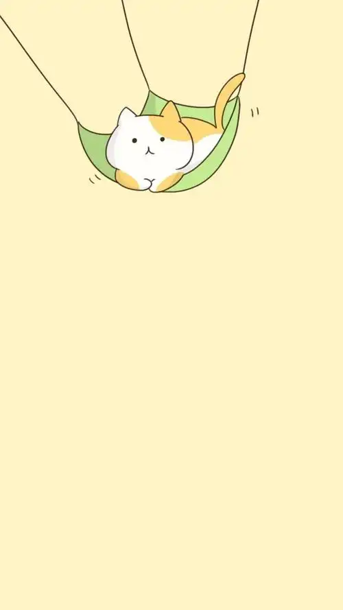 纯色简约可爱卡通插画