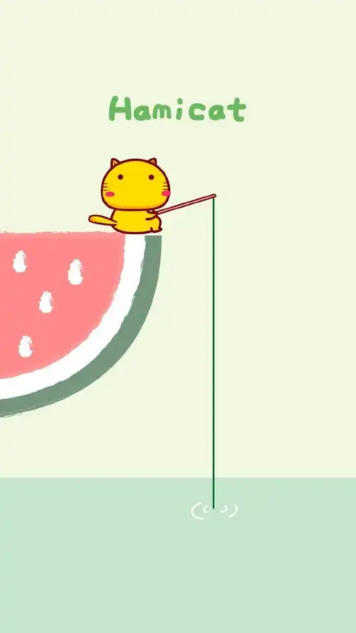 哈咪猫可爱卡通夏日图片手机壁纸