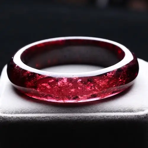天然极品红碧玺手镯 颜色漂亮 极为少见 值得收藏