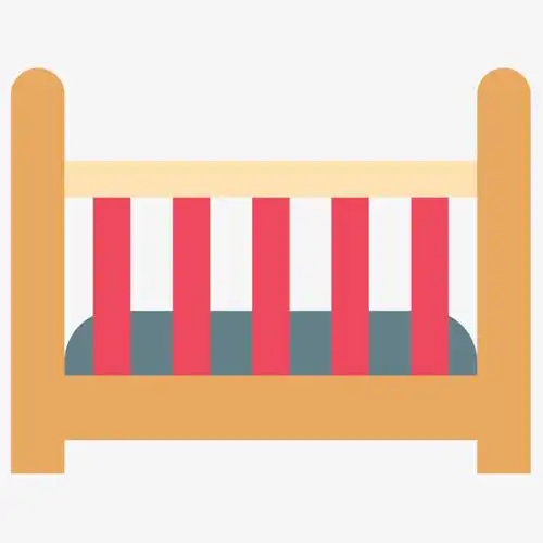 卡通木制小婴儿床