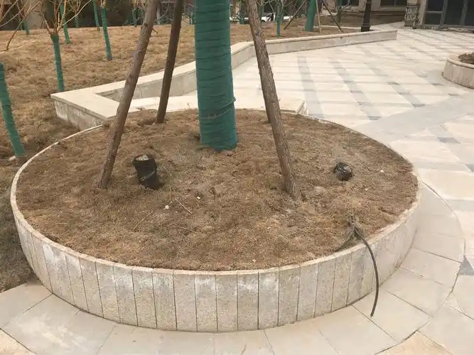 路,增设截水沟 问题部位:园区内 问题描述:水景立面铺贴石材缝隙过大