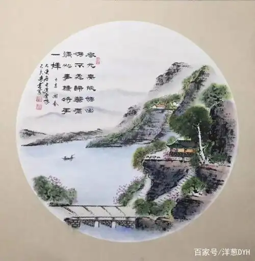 张厚鹏国画山水画配诗作品欣赏
