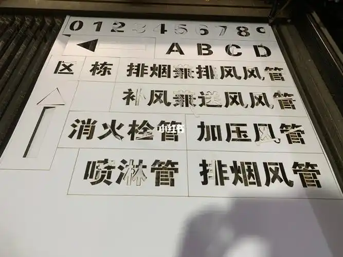字体喷漆模板