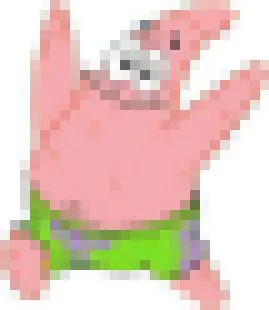 求三张卡通人物的马赛克图片,卡通人物要简单点,就像旺旺,海绵宝宝