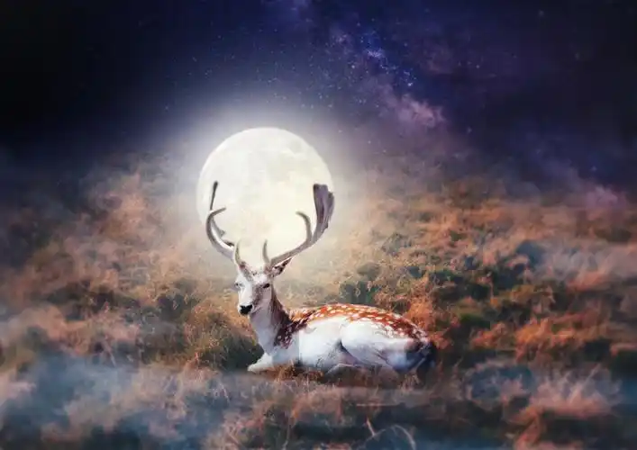 脑壳顶月亮的鹿