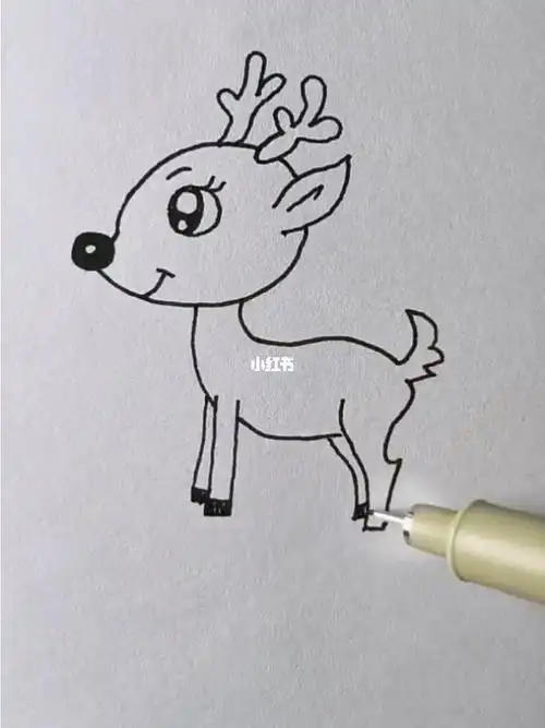 简笔画可爱的梅花鹿