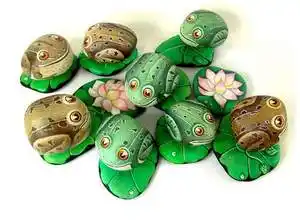 手绘石头画鹅暖石纯手绘小动物创意礼品摆件卡通天然石头画包邮